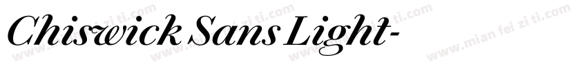 Chiswick Sans Light字体转换
